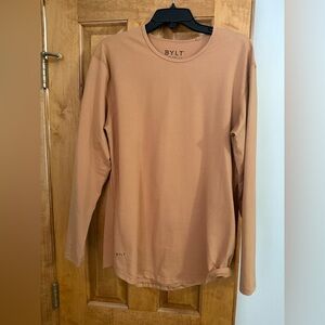 Bylt long sleeve drop cut, medium, pale orange color